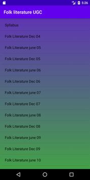 Folk literature - UGC NET jrf screenshot 1