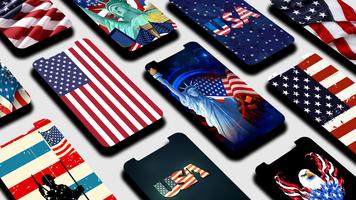 American Flag Wallpaper 포스터