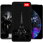 BLACK Wallpapers HD 4K icône
