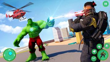 Incredible Monster Green Heros تصوير الشاشة 2