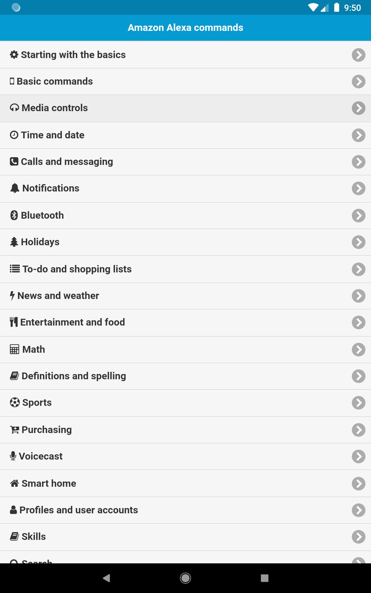 Complete command list for Alexa for Android - APK Download