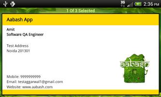 برنامه‌نما Aabash Business Card B2C عکس از صفحه