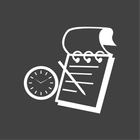 Karta czasu - godzina pracy ikona