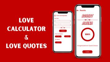 Love Calculator: Short Quotes Affiche