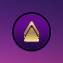 Dark Violet - Gold Icons APK