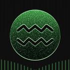 Green Sparkling Dust Icons Zeichen