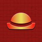 Red Hipster Icon Pack icono
