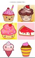 Wie man süße süße Desserts zeichnet Plakat