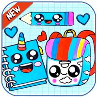 How To Draw School Supplies Easy poster