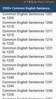 2500+ Common English Sentences capture d'écran 1