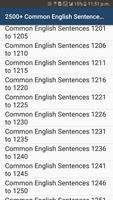 2500+ Common English Sentences Ekran Görüntüsü 1