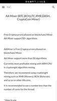 AA Miner(CryptoCoin) Guide Affiche
