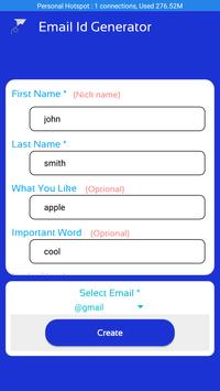 Temp mail ID Generator Suggestions Instant mail 截图 2