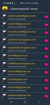 Temp mail ID Generator Suggestions Instant mail 截图 3