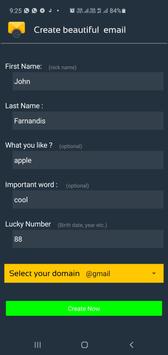Temp mail ID Generator Suggestions Instant mail 截图 4