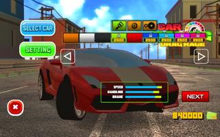 Pilote de voiture Drag Race 3D Affiche