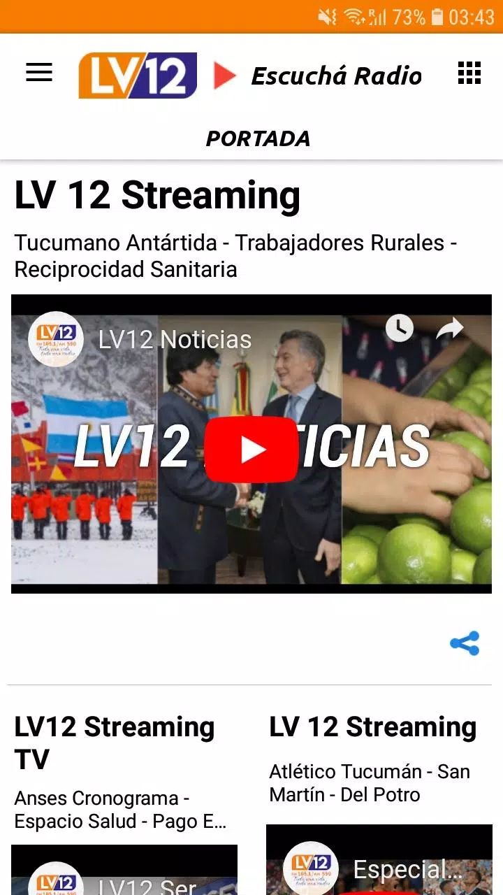 Descarga de APK de Radio LV12 Tucumán para Android