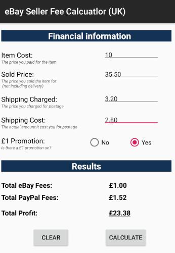 eBay Fees Calculator for Seller UK APK for Android Download