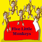 Kids Rhyme Five Little Monkey icône