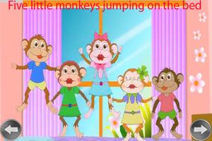 Kids Rhyme Five Little Monkey capture d'écran 2