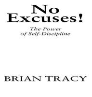 No Excuses! The Power of Self-Discipline Plakat