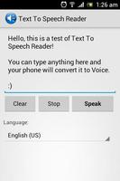 Text To Speech Reader Plakat