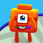 Merge Number Cube: 3D Run Game icône