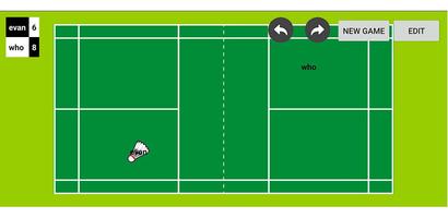 Badminton Score capture d'écran 2