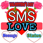 Romantic valentine's day Love SMS icône