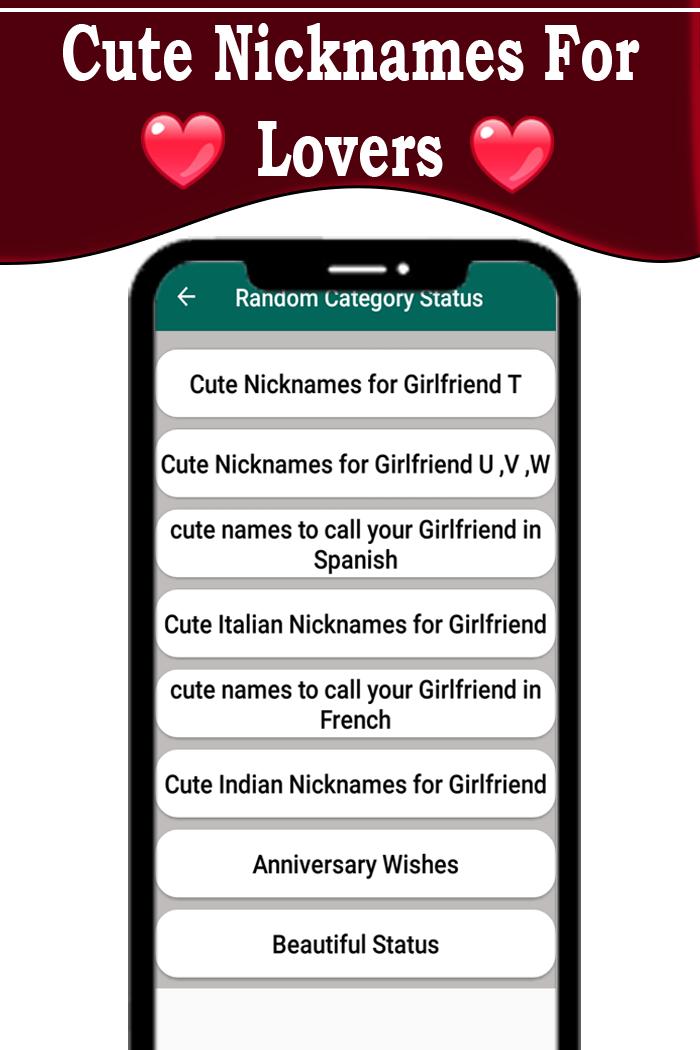 What are cute nicknames for your girlfriend