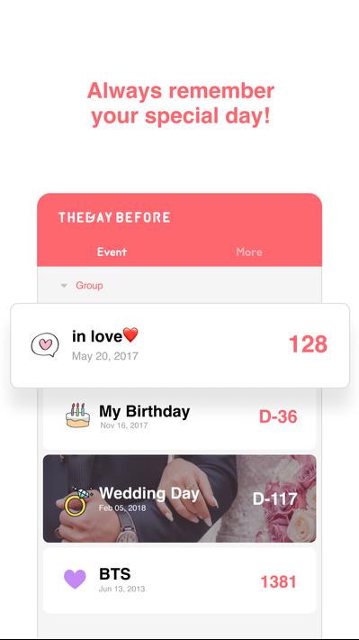 TheDayBefore (days countdown) screenshot 1