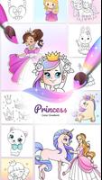 Princess Color Gradient Affiche