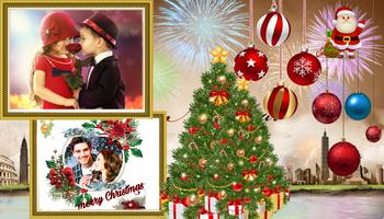 Merry Christmas Photo Frame Affiche