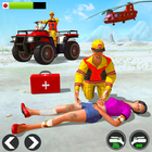 Snow ATV Quad Bike Ambulance Rescue Game icône