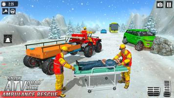Snow ATV Quad Bike Ambulance Rescue Game Affiche