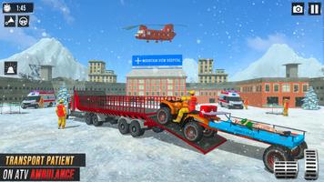 Snow ATV Quad Bike Ambulance Rescue Game capture d'écran 3