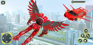 Flying Eagle Robot Car Game 3D