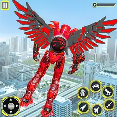 Flying Eagle Robot Car Game 3D APK download