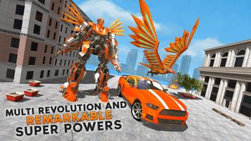 Flying Eagle Robot Car Game 3D poster