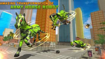 Army Horse Robot Transform: Bike Shooting Games ảnh chụp màn hình 1