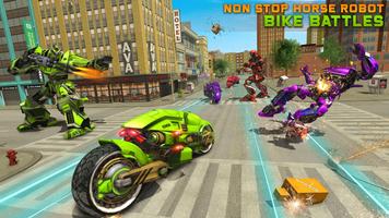 Army Horse Robot Transform: Bike Shooting Games capture d'écran 2