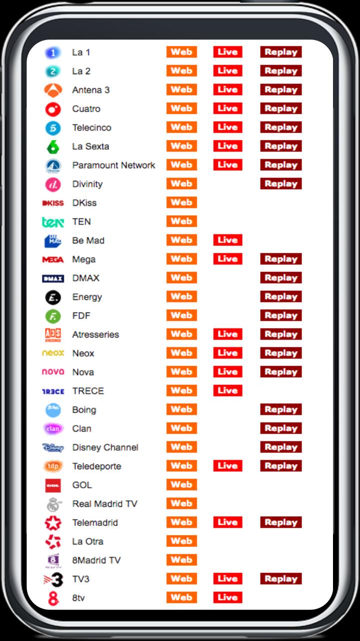 Tdt channels apk