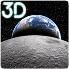 Earth & Moon in HD 3D Wallpapers Pro icône