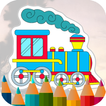 train coloring page game Zeichen