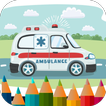 ambulance coloring book simgesi