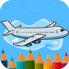 coloring plane airline icon