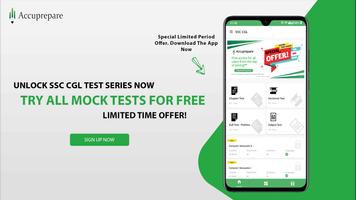 SSC CGL Exam: Free Online Mock Tests App Cartaz