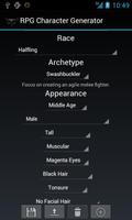 RPG Character Generator الملصق