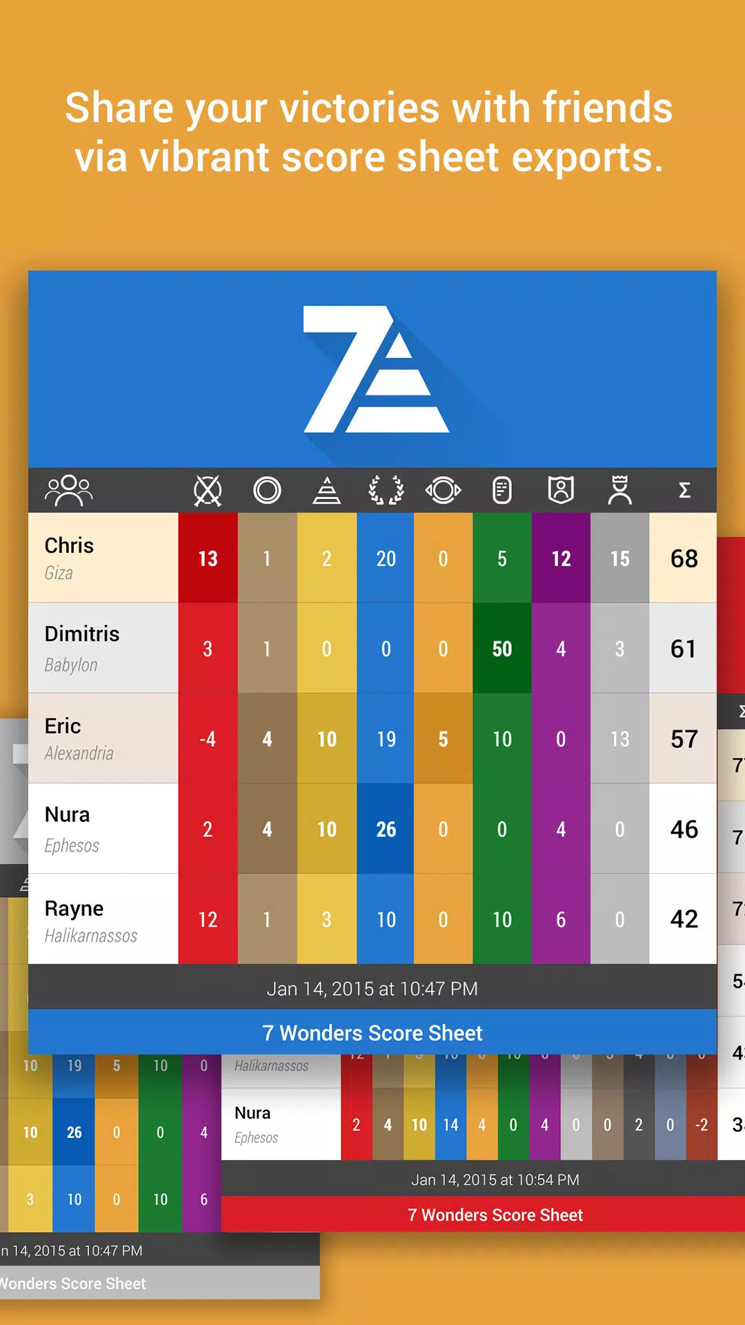 7 Wonders Score Sheet APK for Android Download