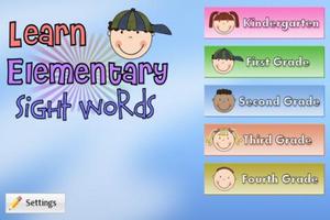 Learn Elementary Sight Words Affiche